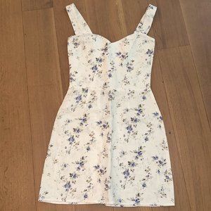 Reformation Linen Floral Mini Dress